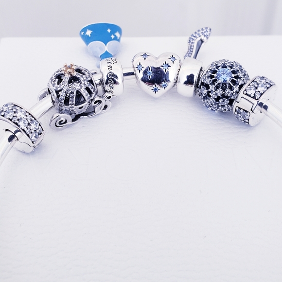 💫Authentic Pandora DISNEY CINDERELLA BRACELET 8pc GIFT SET 🎁 - Picture 5 of 10